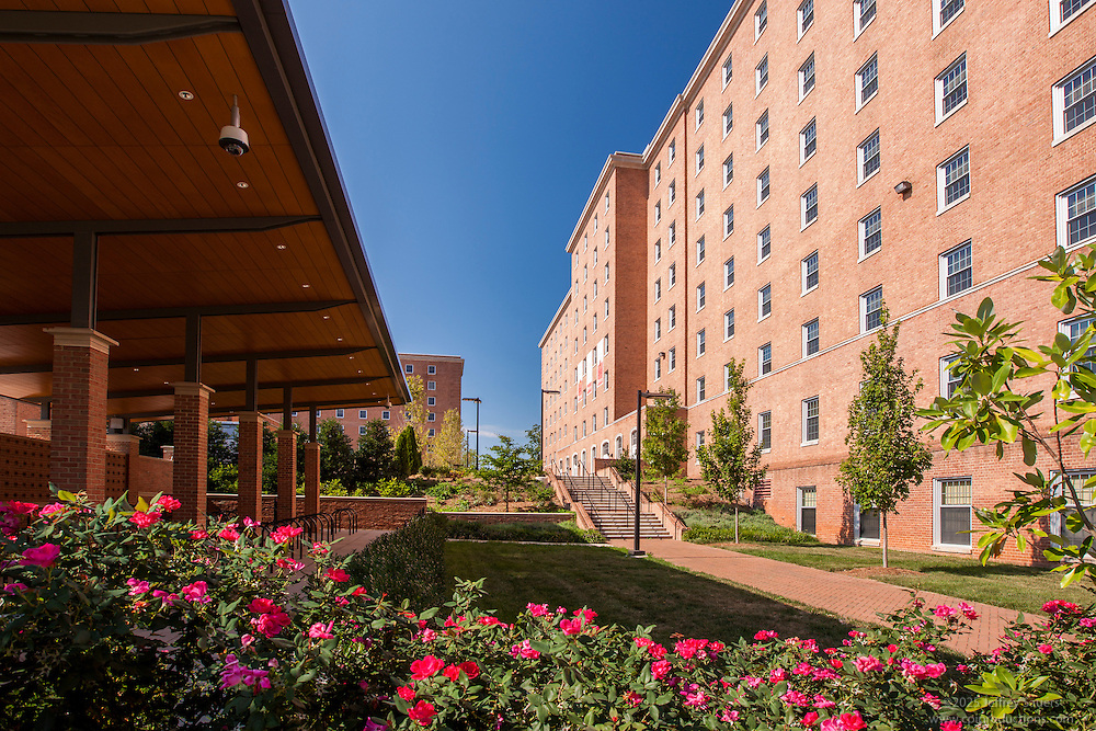Exterior photo of Landcaping of the Denton Quad at University of Maryland by Jeffrey Sauers of Commercial Photographics